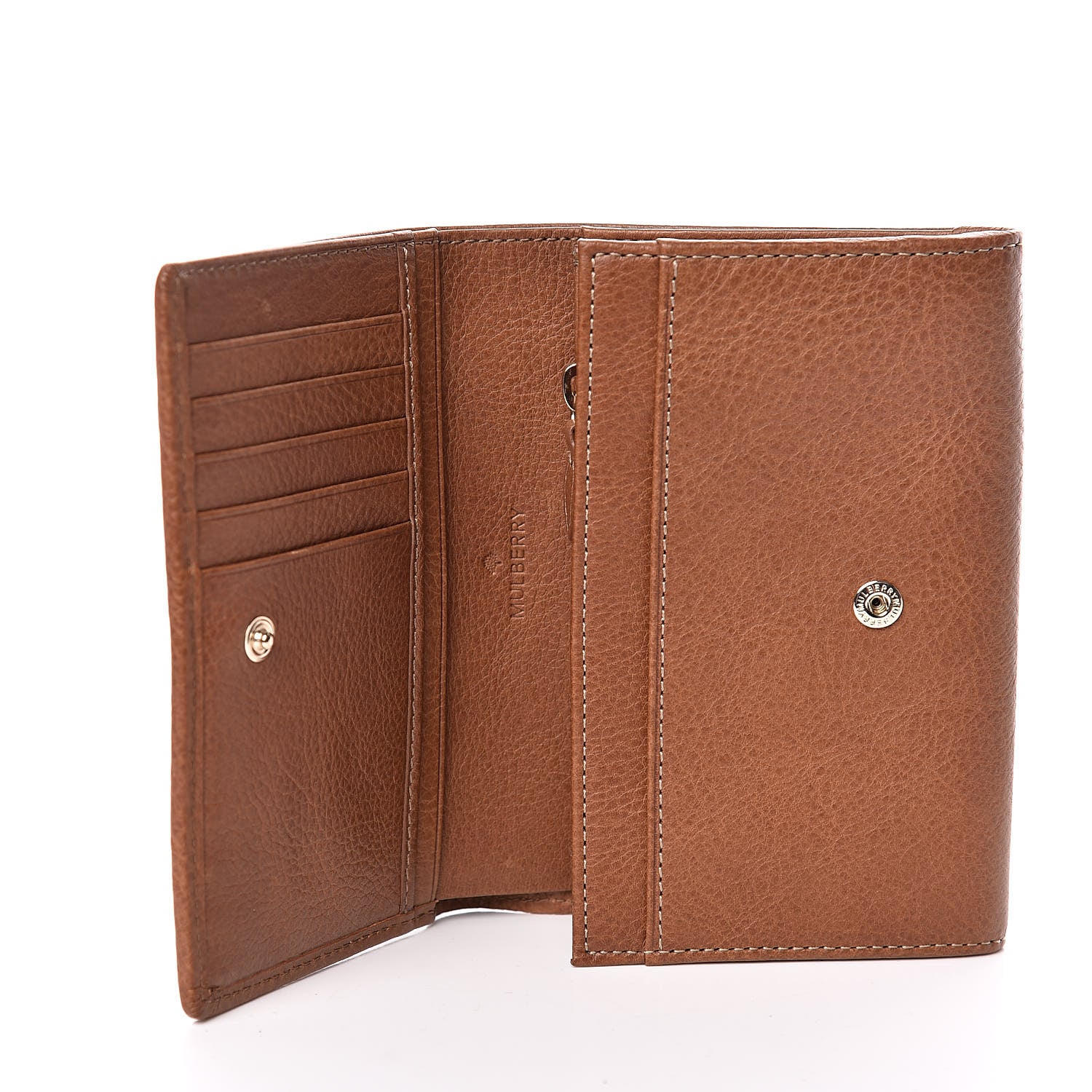 Mulberry Natural Calfskin Tree French Purse Wallet Oak 5 of 9