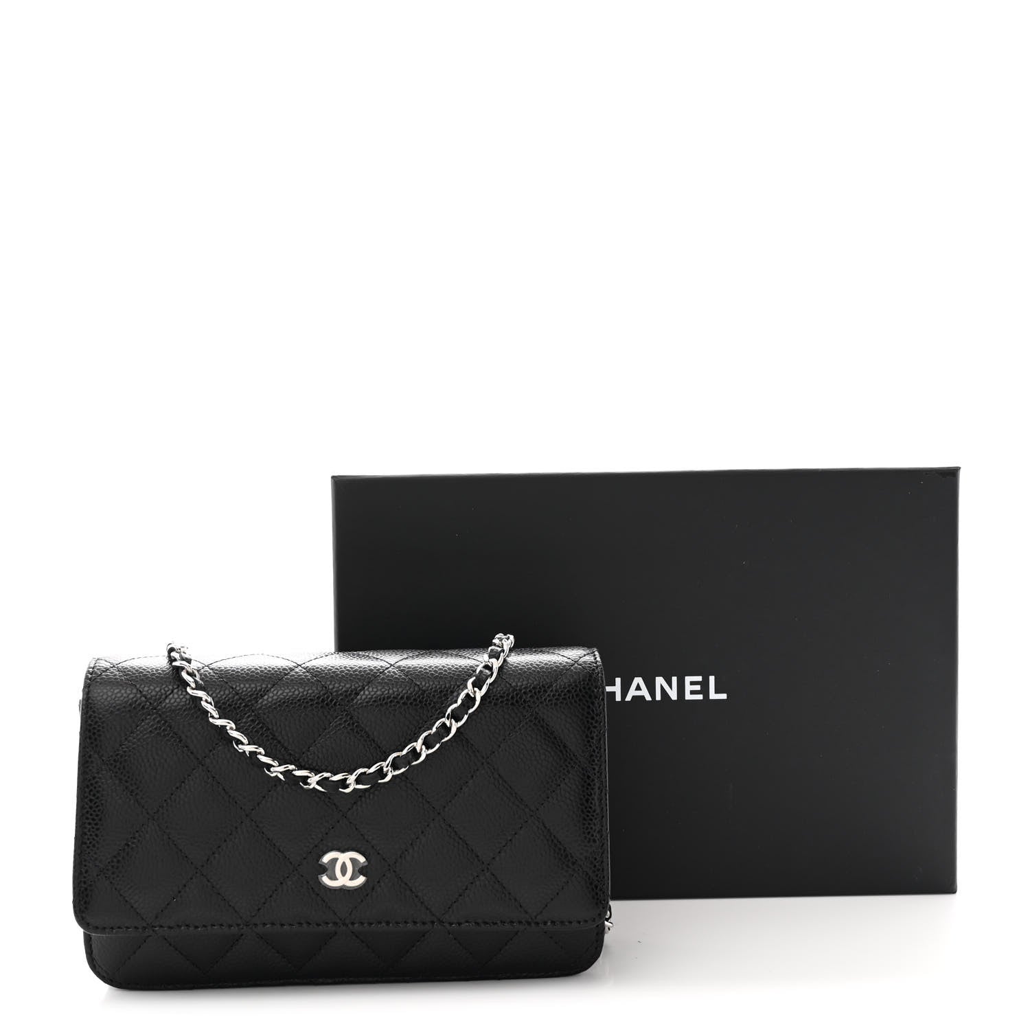 Chanel Caviar Quilted Wallet on Chain WOC Black 12 of 12