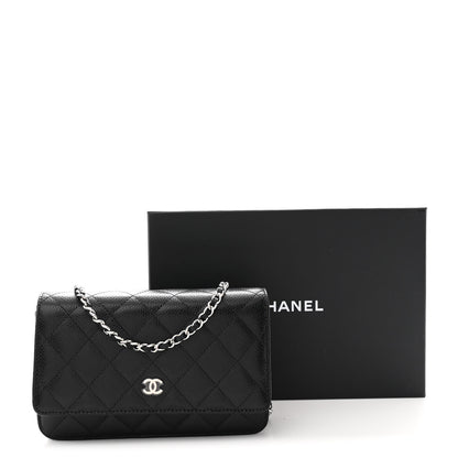 Chanel Caviar Quilted Wallet on Chain WOC Black 12 of 12