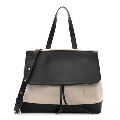 Mansur Gavriel Canvas Calfskin Lady Bag Creme Black 1 of 11