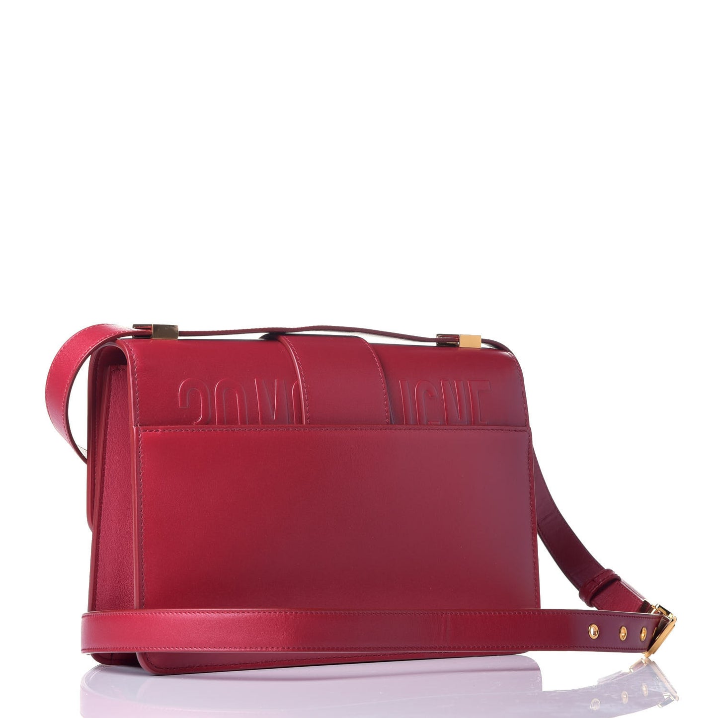 Smooth Calfskin 30 Montaigne Flap Bag Fuchsia