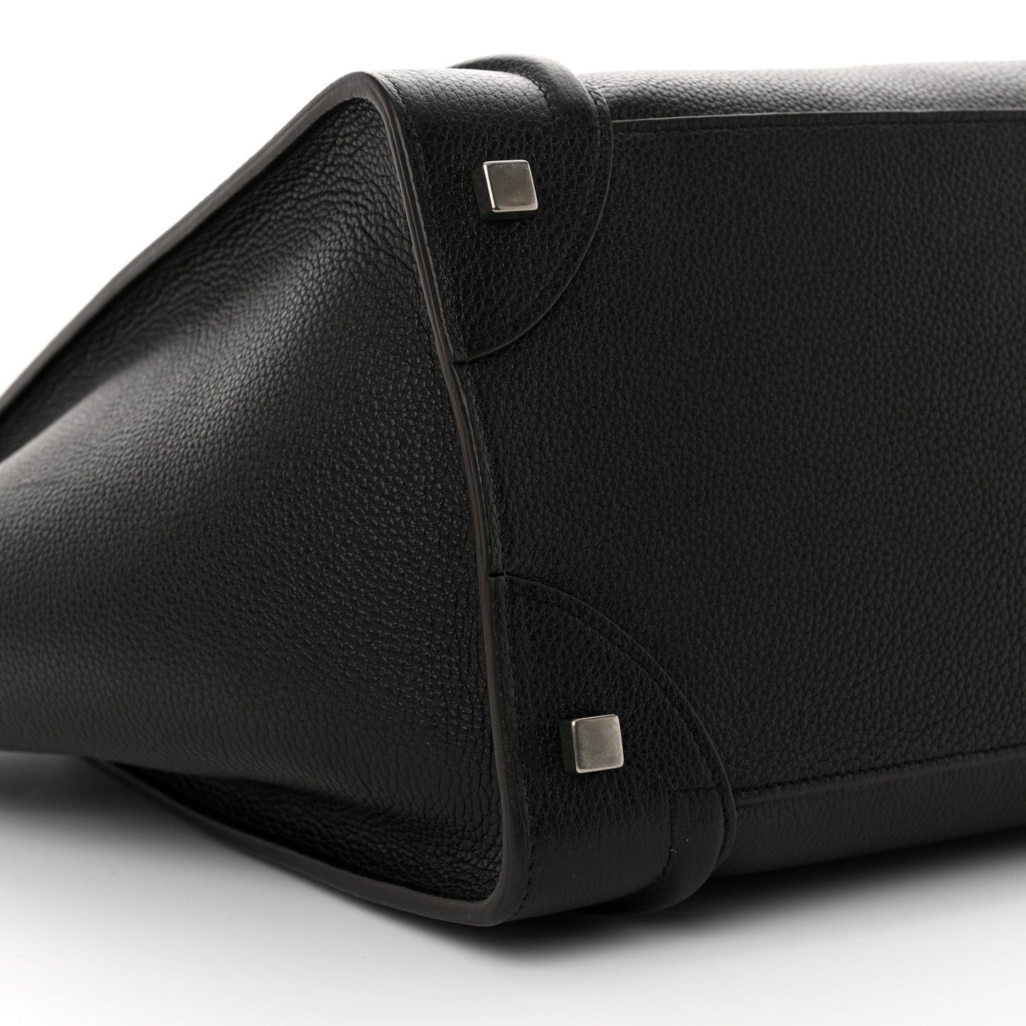 Drummed Calfskin Mini Luggage Black
