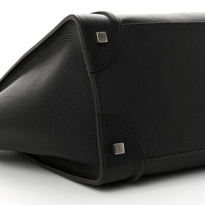 Celine Drummed Calfskin Mini Luggage Black 9 of 13
