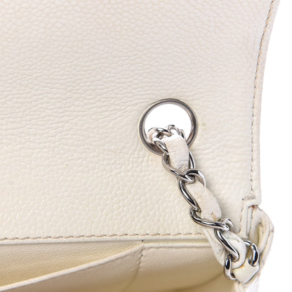 Chanel Caviar Quilted East West Flap White 16 of 18