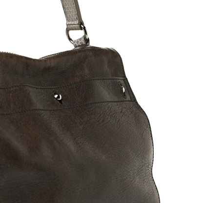 Saint Laurent Calfskin Lizard Embossed Medium Muse Two Brown 12 of 36
