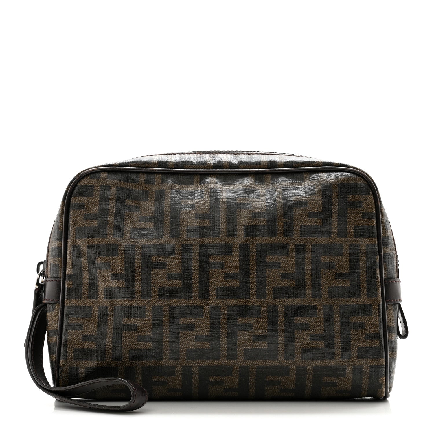 Fendi Zucca Spalmati Zip Pouch Tobacco 1 of 9