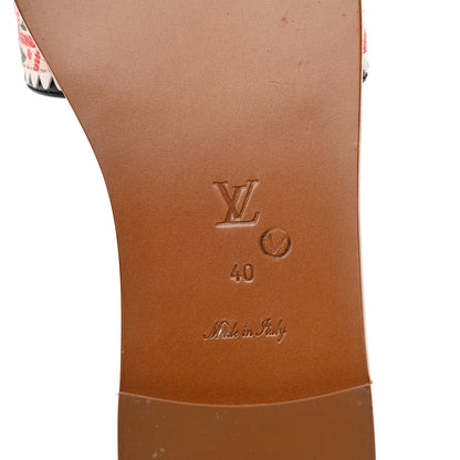 Louis Vuitton Monogram Crafty Lock It Flat Mule 40 Creme Rouge 7 of 9