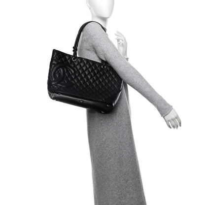 Chanel Calfskin Quilted Large Cambon Tote Black 2 of 10