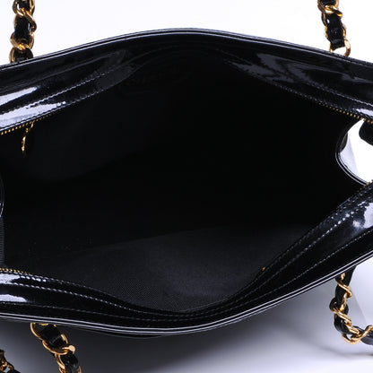Chanel Patent CC Shoulder Bag Black 7 of 8