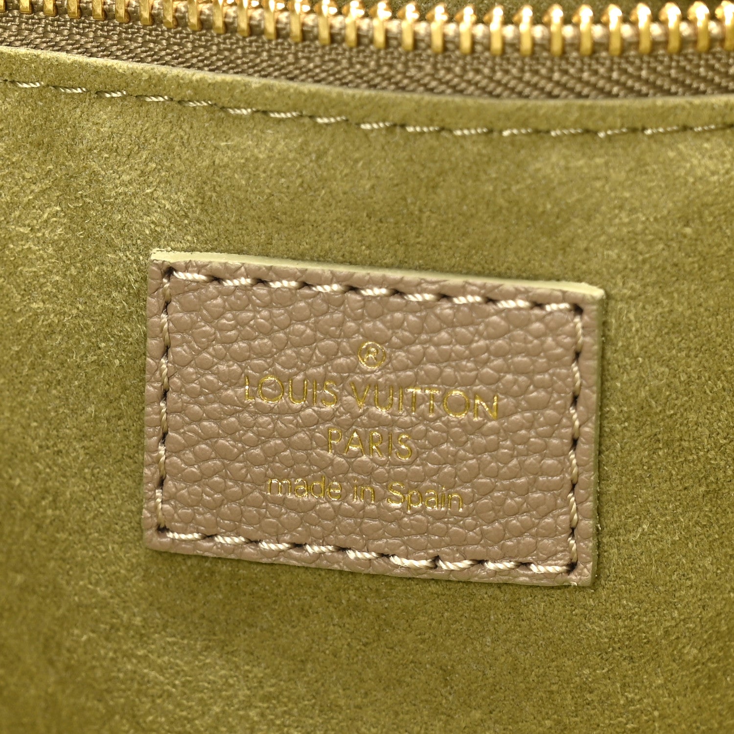 Louis Vuitton Empreinte Monogram Giant Neverfull MM Khaki Cream 6 of 8