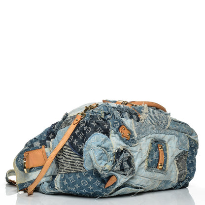 Louis Vuitton Denim Patchwork Cabby Tote Blue 13 of 18
