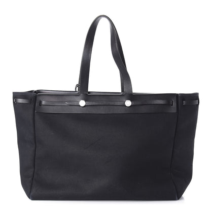 Hermes Toile Vache Hunter Herbag Cabas MM Black 1 of 10