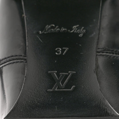 Louis Vuitton Patent Nano Monogram Ankle Star Trail Boots 37 Black 8 of 13