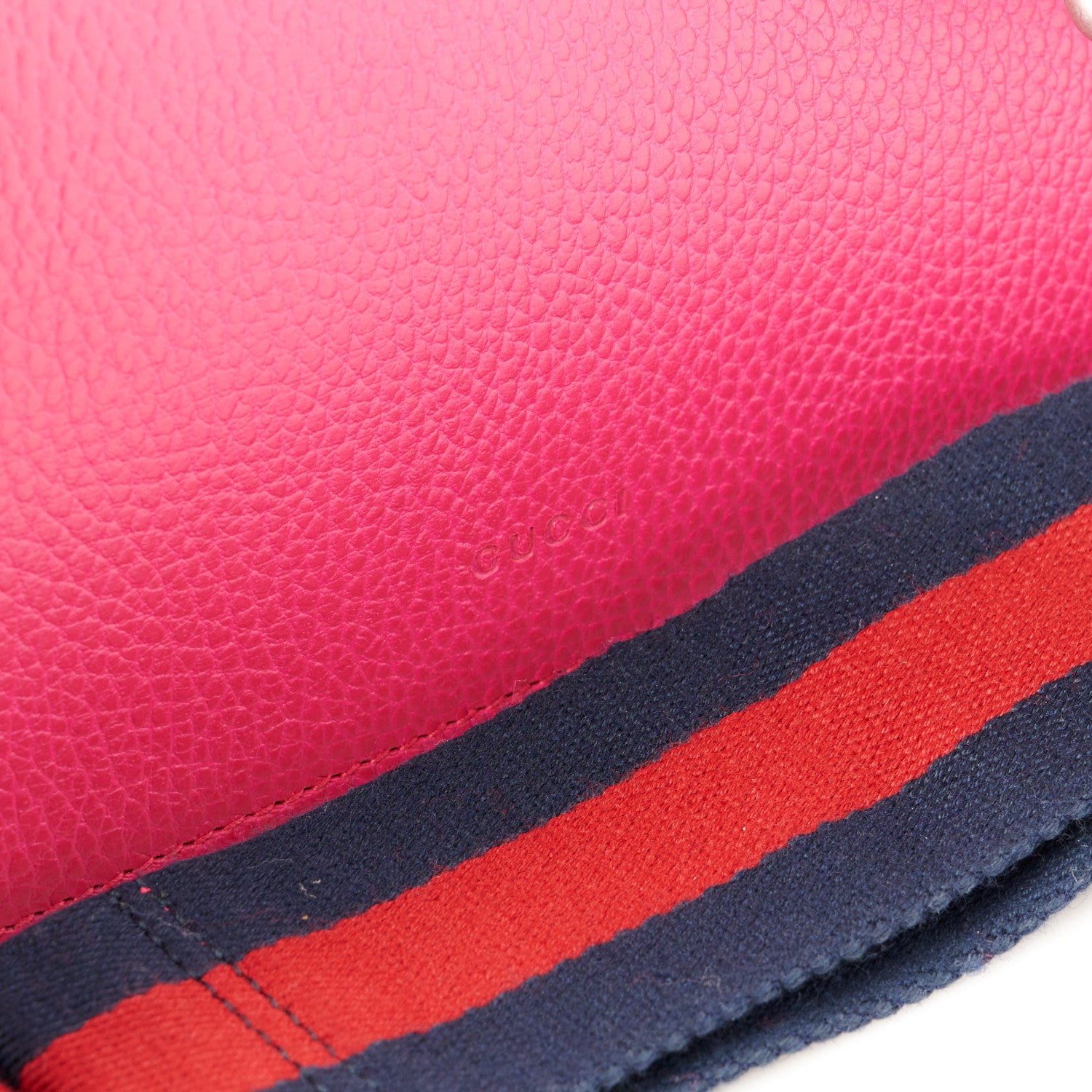 Gucci Dollar Calfskin Crystal Web Medium Dionysus Bamboo Top Handle Bag Box Pink Black Diamond 9 of 12