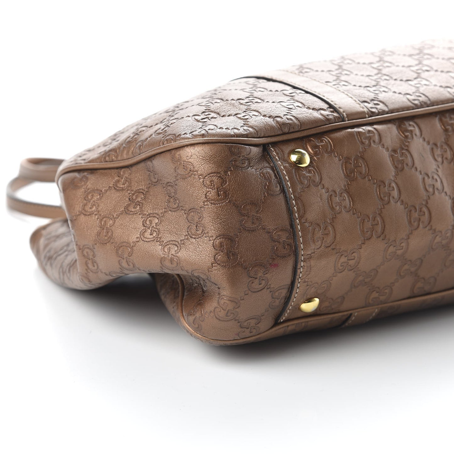 Metallic Guccissima Large GG Twins Tote Bronze