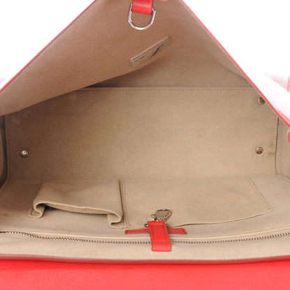 Givenchy Grained Calfskin Medium Shark Lock Satchel Red 6 of 10