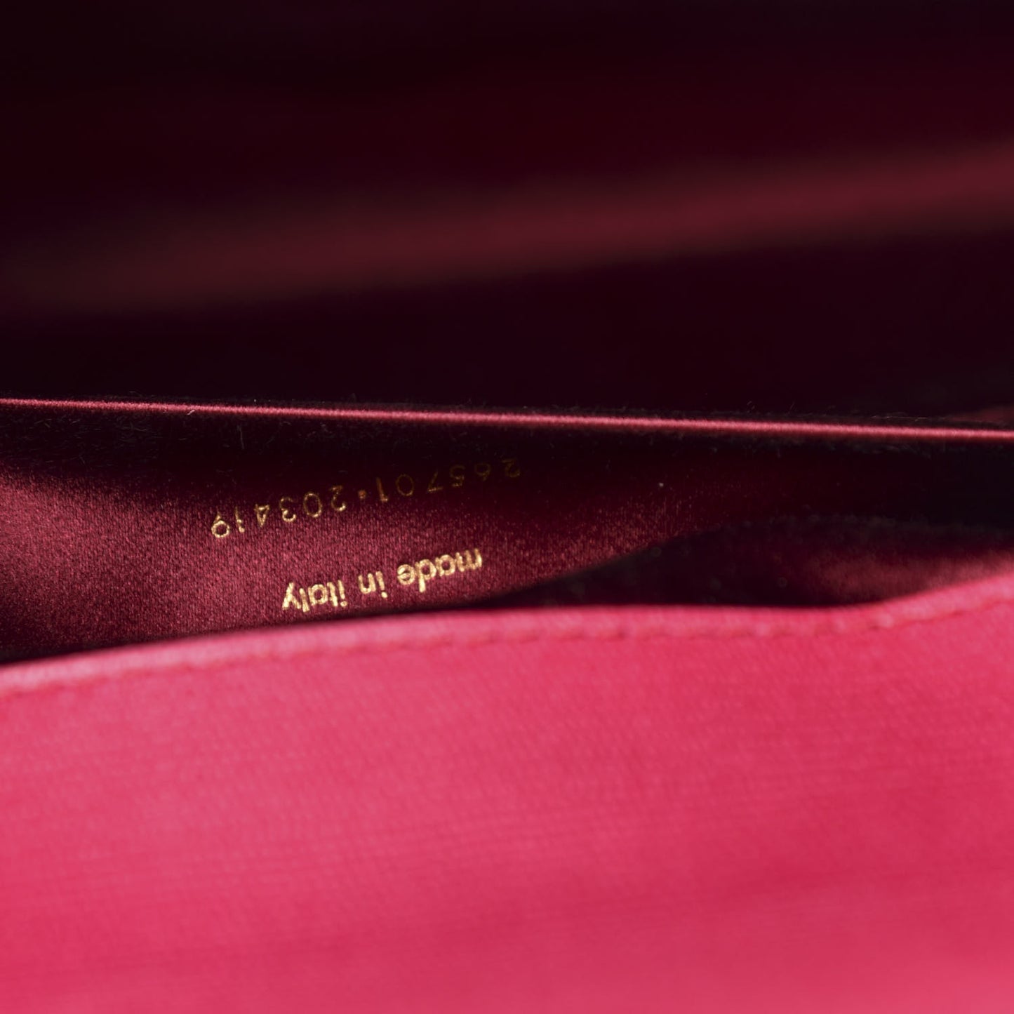 Textured Calfskin Classic Y Ligne Clutch Fuchsia