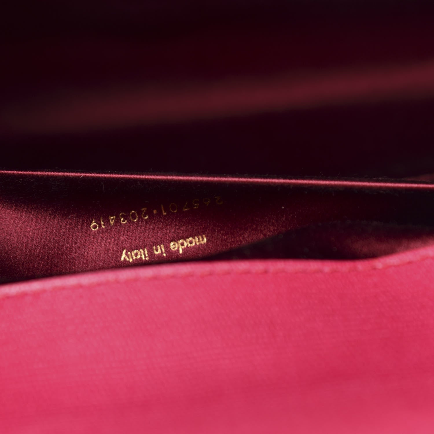 Saint Laurent Textured Calfskin Classic Y Ligne Clutch Fuchsia 7 of 7