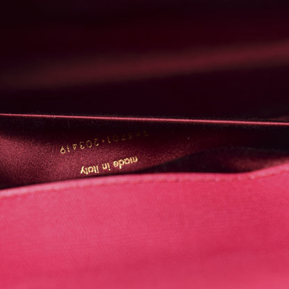 Saint Laurent Textured Calfskin Classic Y Ligne Clutch Fuchsia 7 of 7