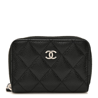 Chanel Caviar Quilted Zip Coin Purse Black 1 of 8
