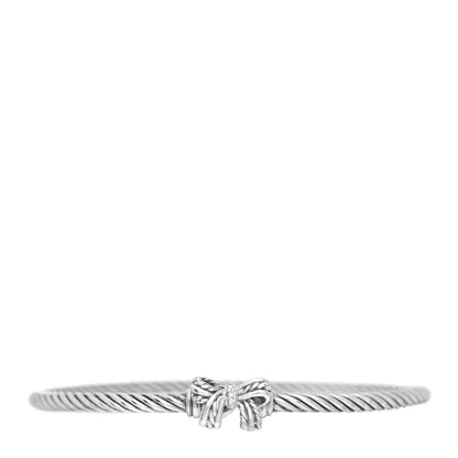 David Yurman Sterling Silver Diamond Bow Cable Collectibles Bracelet 1 of 4