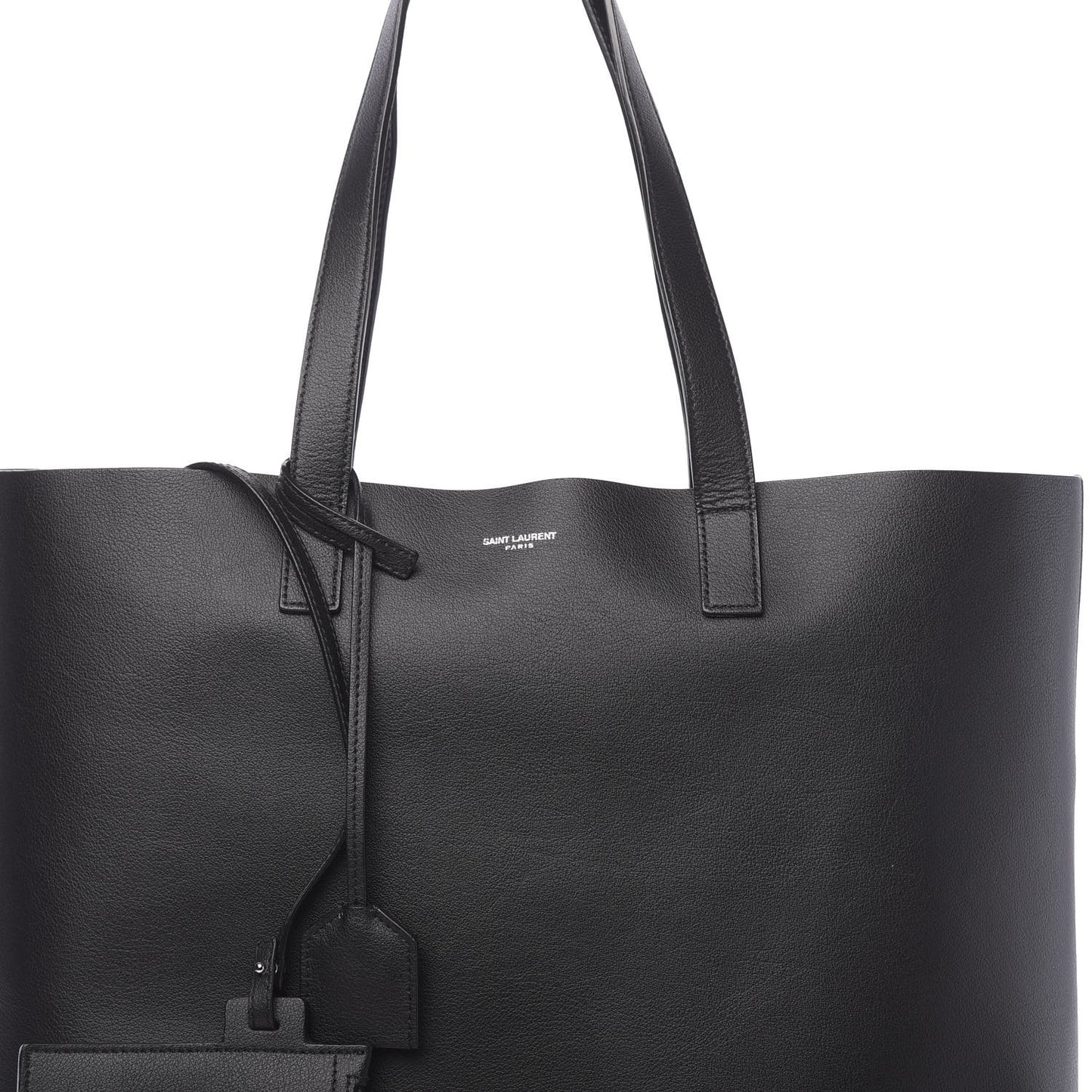 Calfskin Bold Shopping Tote Black