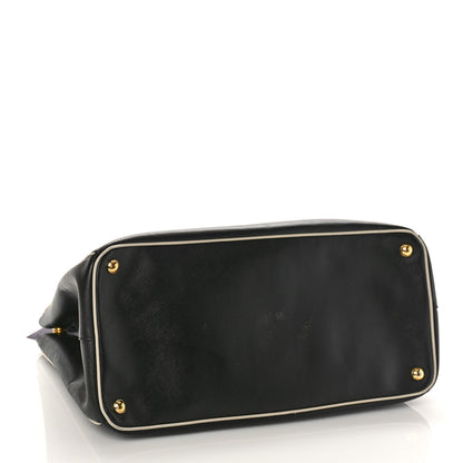 Prada Saffiano Lux Large Tote Black Talco 4 of 9