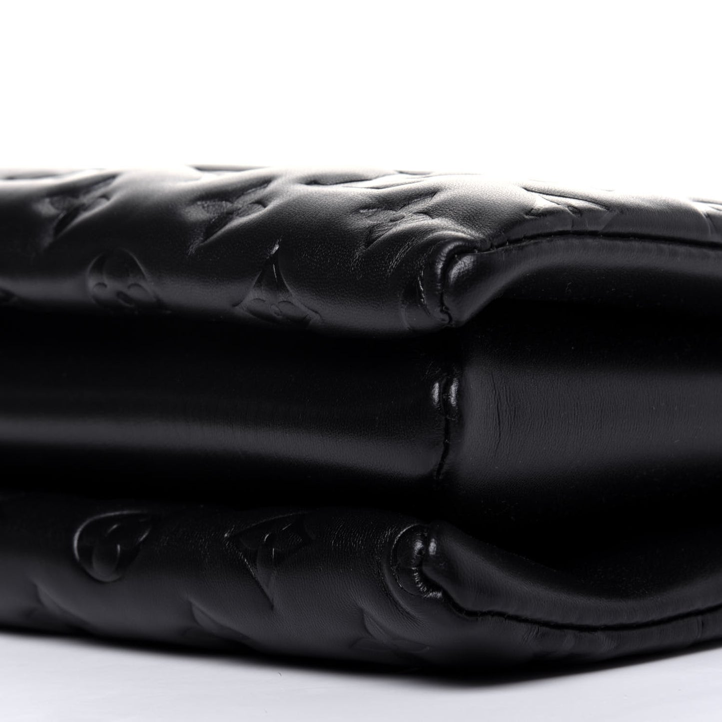 Lambskin Embossed Monogram Coussin PM Black