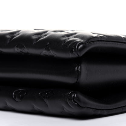 Louis Vuitton Lambskin Embossed Monogram Coussin PM Black 9 of 11