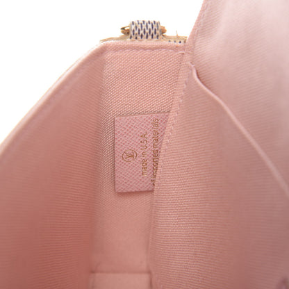 Louis Vuitton Damier Azur Pochette Felicie Chain Wallet Rose Ballerine 8 of 10