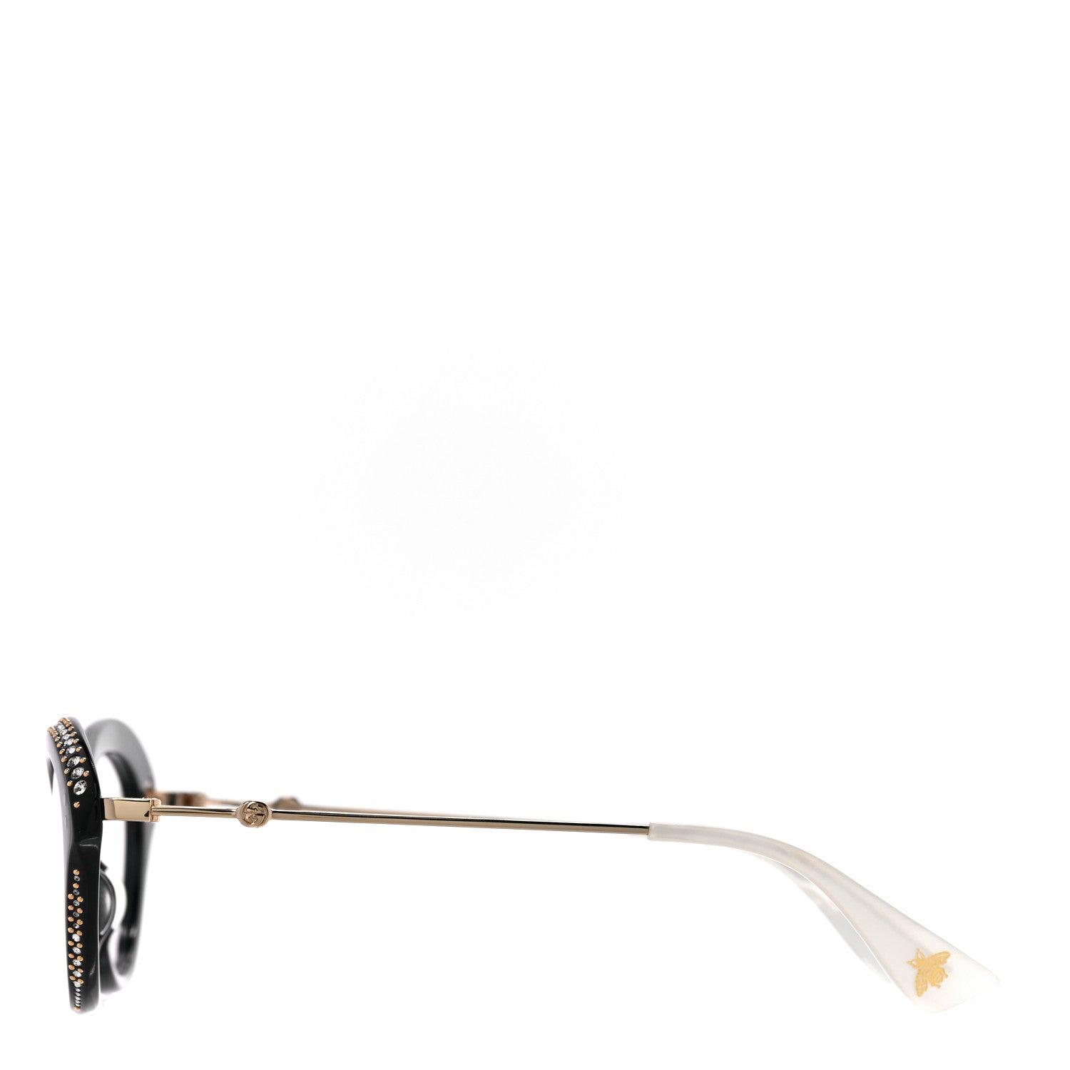 Gucci Crystal Cat Eye Glasses GG0215O Black 2 of 7