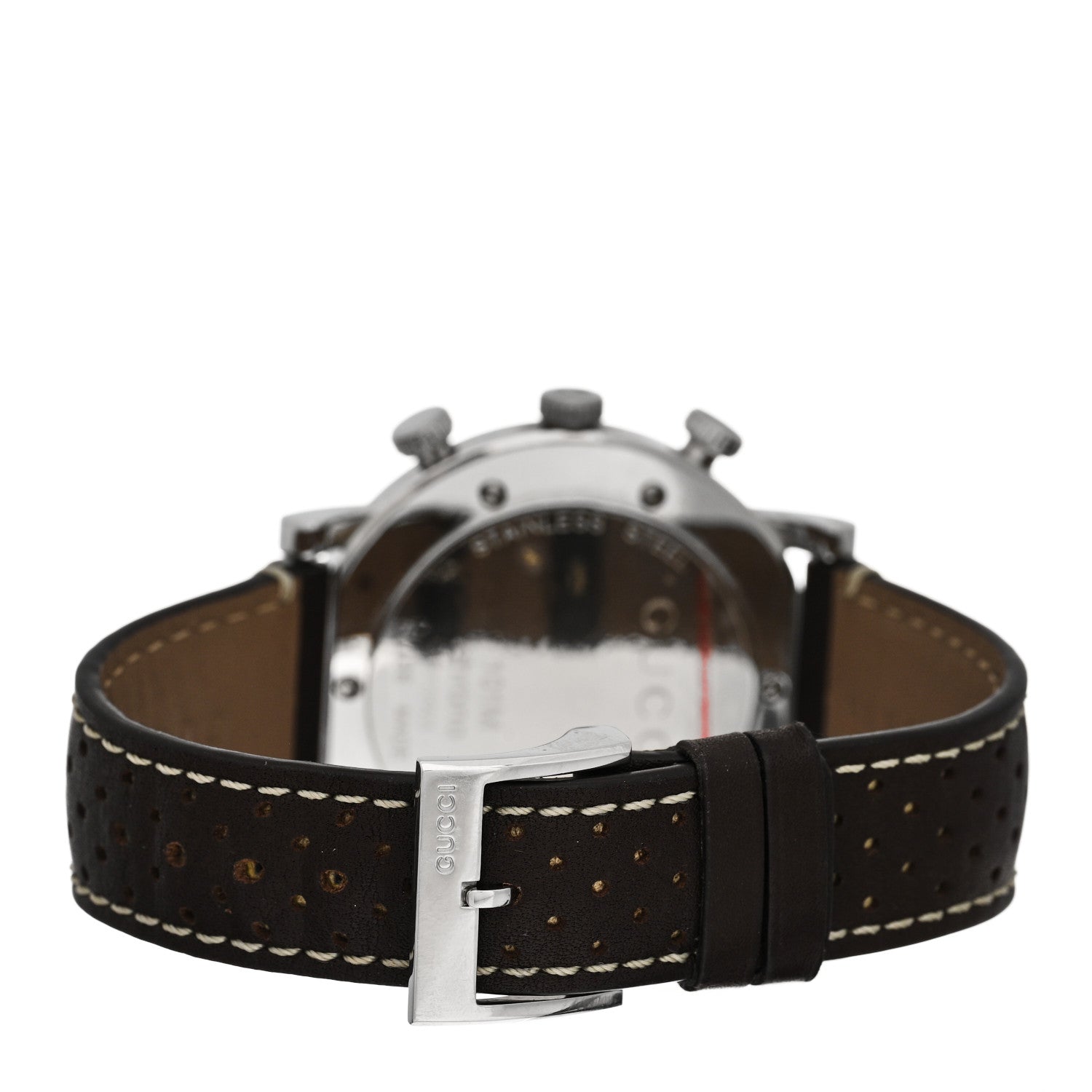 Gucci Stainless Steel Calfskin 44mm 101M G-Chrono Chronoscope Quartz Watch Brown 3 of 5