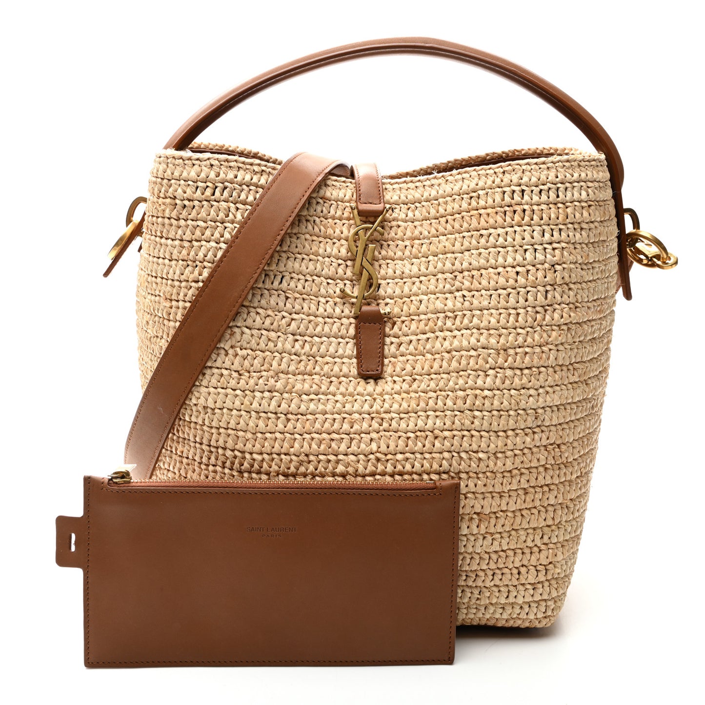 Raffia Vegetable Le 37 Bucket Bag Naturel Brick