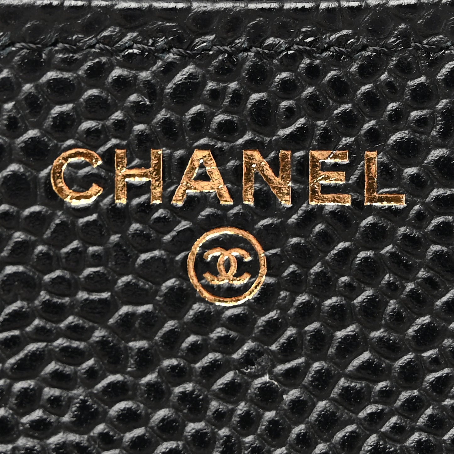 Caviar Quilted Compact Flap Wallet Black