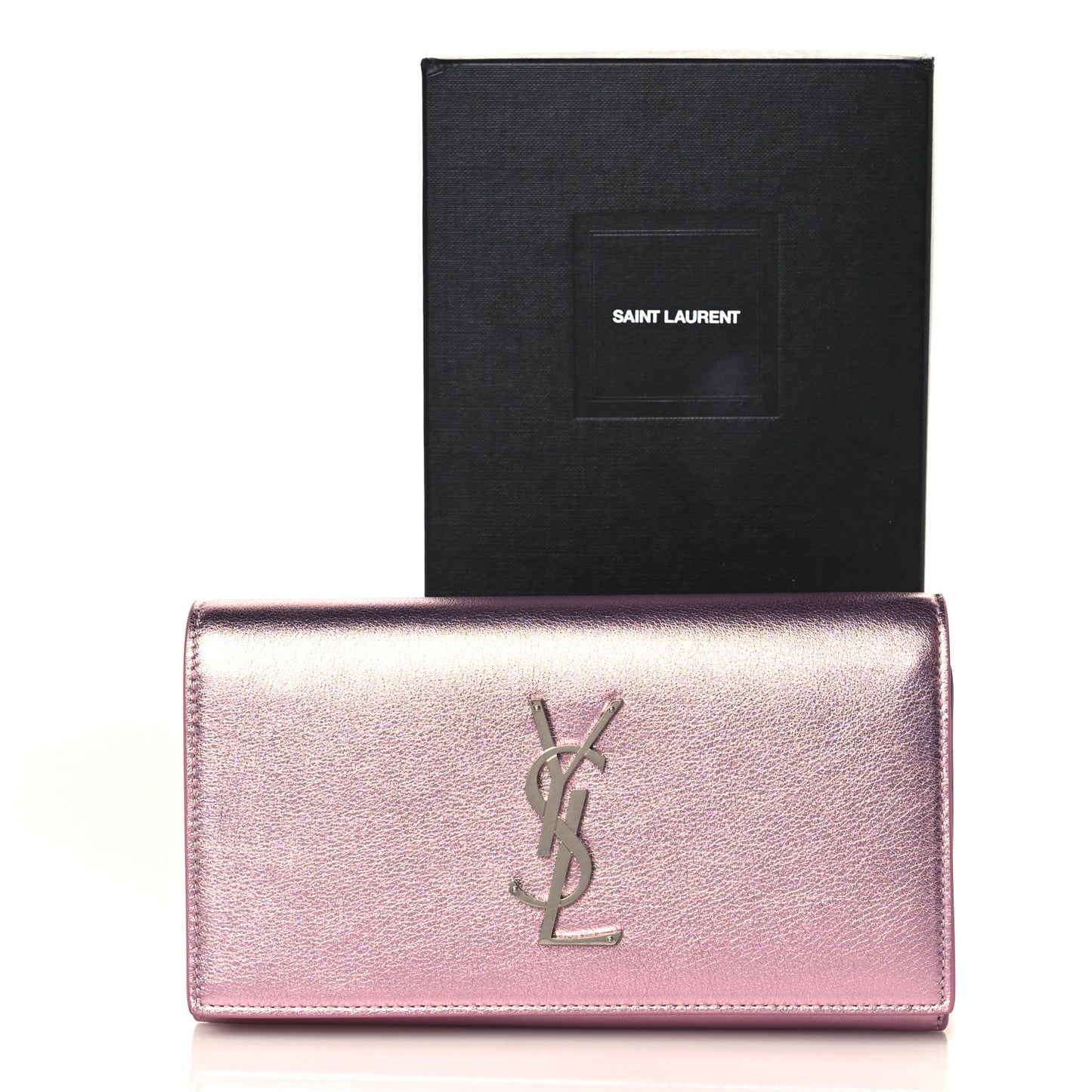 Metallic Calfskin Classic Monogram Cassandre Wallet New Azalea