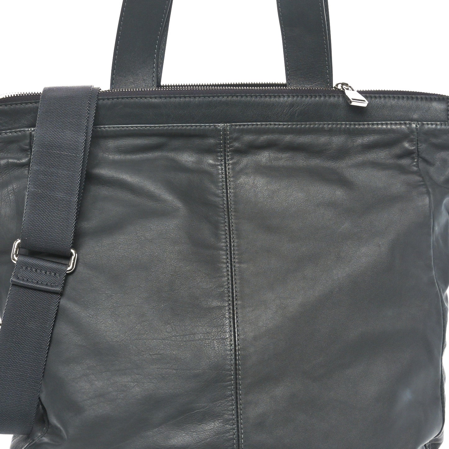 Calfskin Cross V Messenger Asphalt