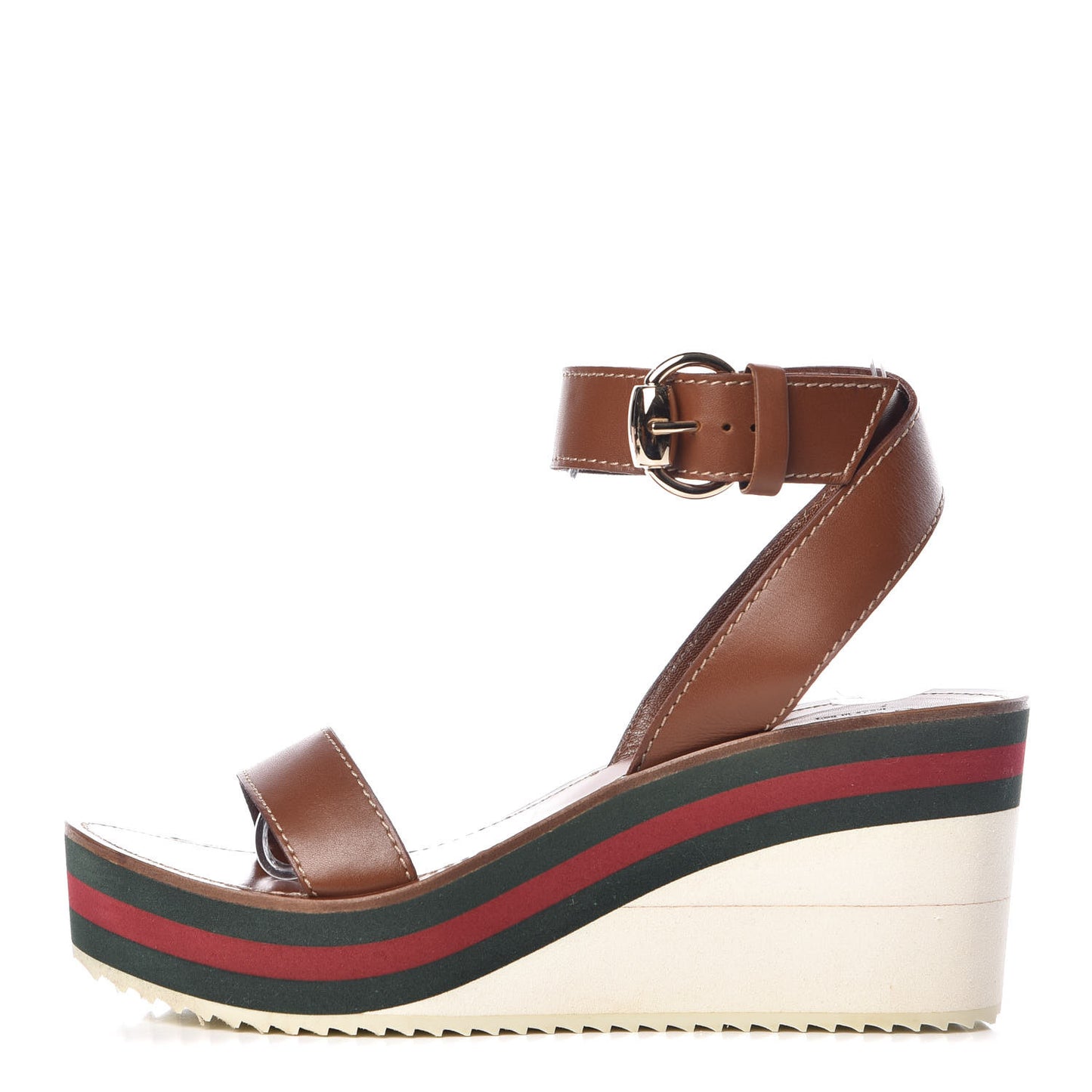 Calfskin Rubber Web Lifford Sandals 7 Cuir
