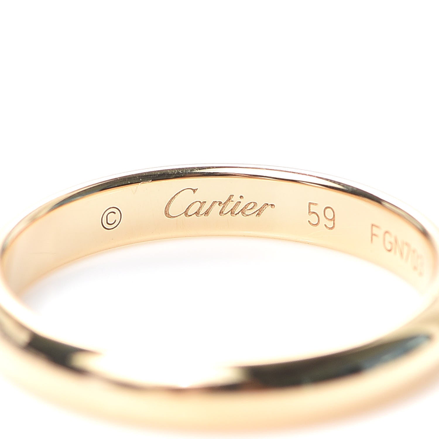 Cartier 18K Yellow Gold 3.5mm 1895 Wedding Band Ring 59 8.75 4 of 7