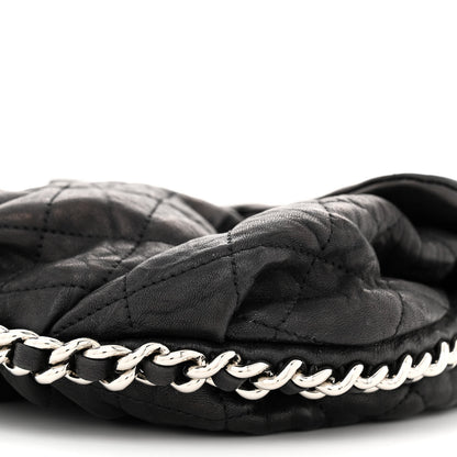 Chanel Washed Lambskin Quilted Medium Chain Around Messenger Black 10 of 11