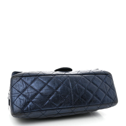 Chanel Metallic Aged Calfskin Quilted 2.55 Reissue 228 Flap Blue 4 of 13