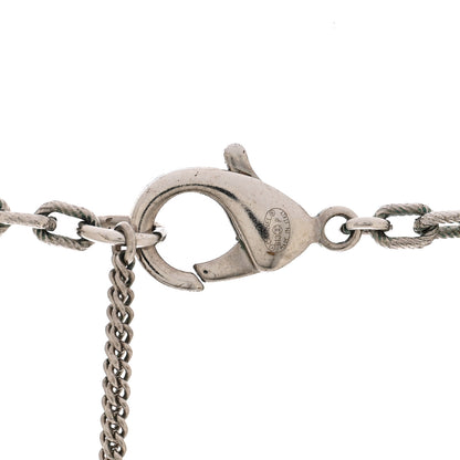 Chanel Pearl Baguette Crystal CC Long Necklace Silver 6 of 7