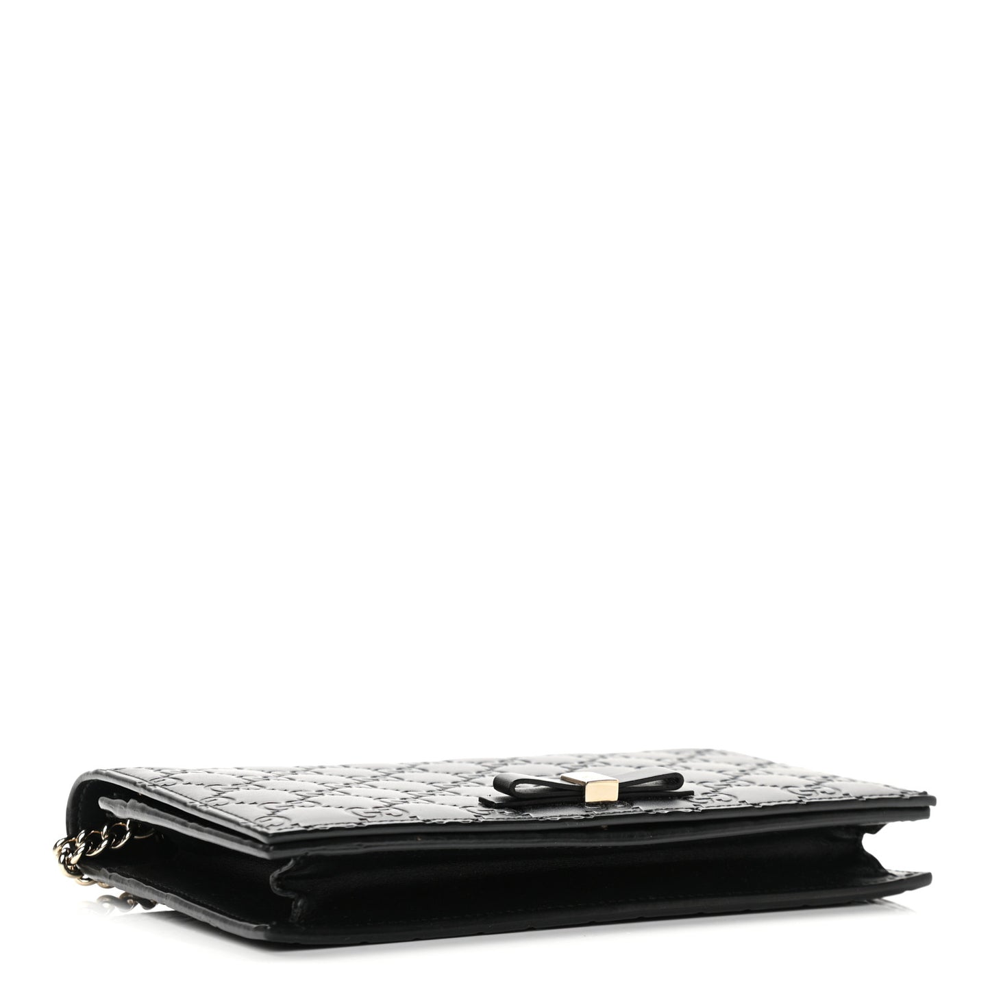 Guccissima Signature Bowy Chain Wallet Black