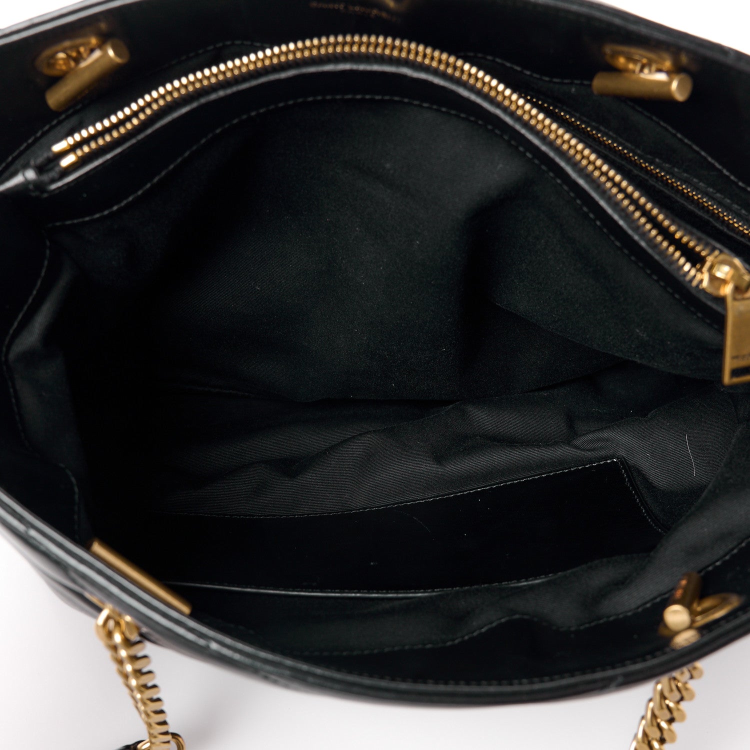 Saint Laurent Calfskin Y Quilted Monogram Large Loulou Shopper Black 6 of 12