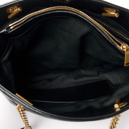 Saint Laurent Calfskin Y Quilted Monogram Large Loulou Shopper Black 6 of 12