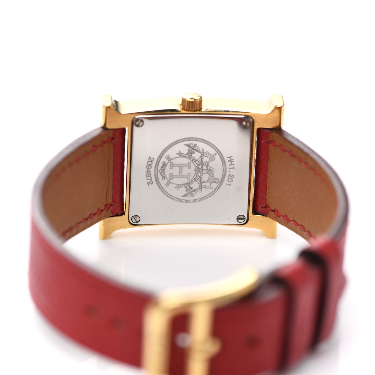 Stainless Steel Epsom 21mm Heure H Hour Quartz Watch Rouge