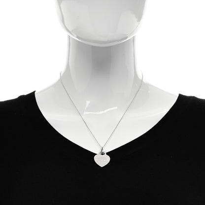 Tiffany Sterling Silver Return to Tiffany Heart Pendant Necklace 2 of 5