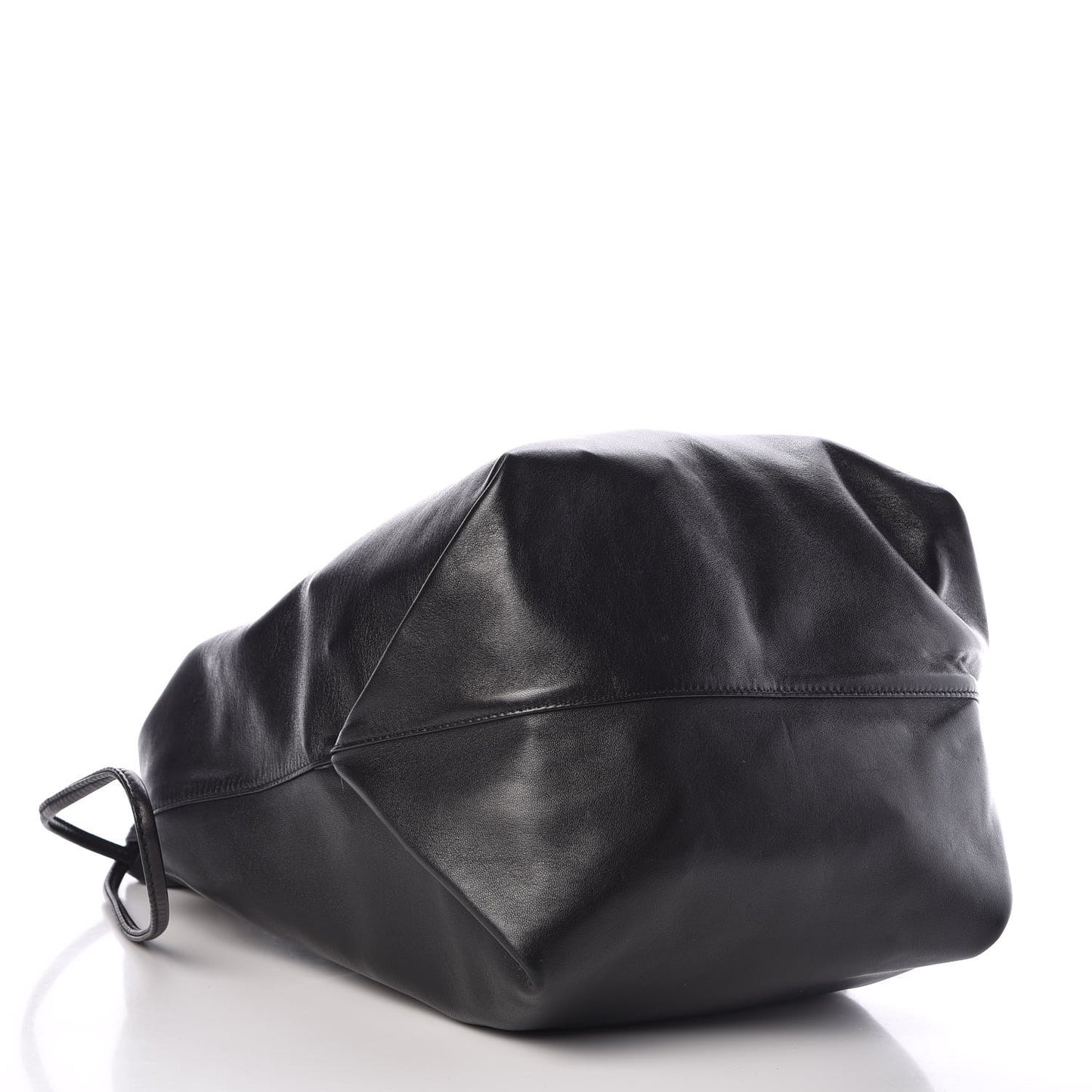 Lambskin Teddy Drawstring Bag Black