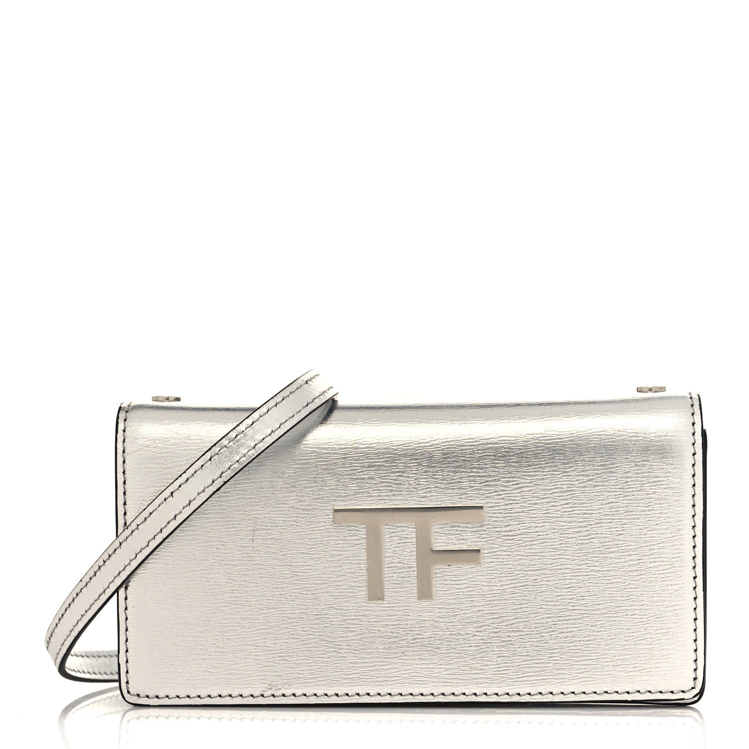 Tom Ford Metallic Palmellato Calfskin TF Mini Bag Silver 1 of 9