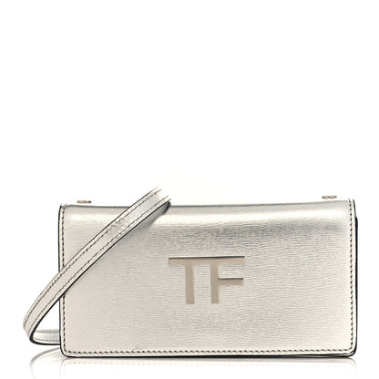 Tom Ford Metallic Palmellato Calfskin TF Mini Bag Silver 1 of 9