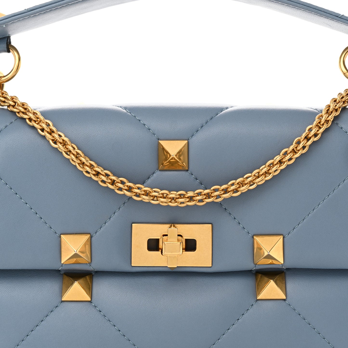 Nappa Large Roman Stud Shoulder Bag Niagara